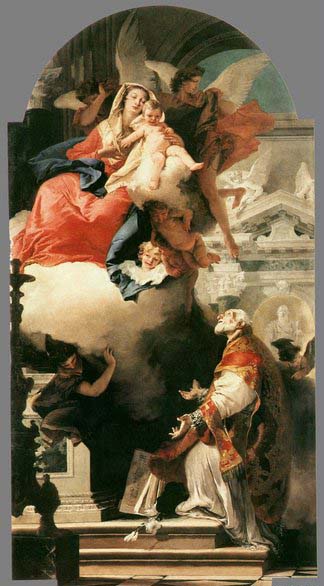TIEPOLO, Giovanni Domenico The Virgin Appearing to St Philip Neri 1740